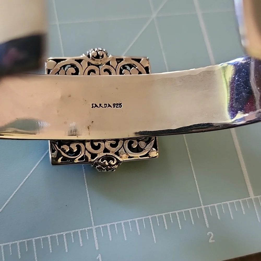 Jtv Artisan Gem Collection Of Bali Floral Sterling Silver Cuff Bracelet